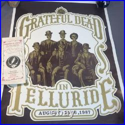 Grateful Dead In Telluride Colorado 1987 Original Poster And Concert Info Flyer