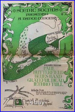 Grateful Dead Jethro Tull Los Angeles 1969 Concert News Ad Poster Original