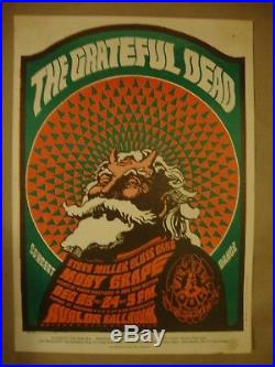 Grateful Dead Original Concert Poster 1966 Fd 40 Avalon Ballroom