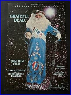 Grateful Dead Original Concert Poster From New Year's Eve 1988! Father Time bgp