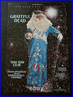 Grateful Dead Original Concert Poster From New Year's Eve 1988! Father Time bgp