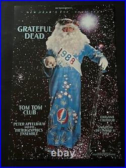 Grateful Dead Original Concert Poster From New Year's Eve 1988! Father Time bgp