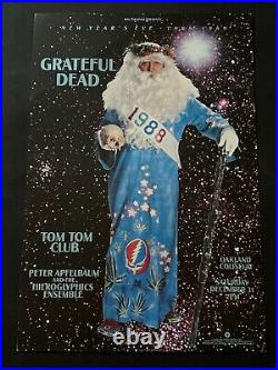 Grateful Dead Original Concert Poster From New Year's Eve 1988! Father Time bgp