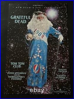 Grateful Dead Original Concert Poster From New Year's Eve 1988! Father Time bgp