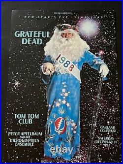 Grateful Dead Original Concert Poster From New Year's Eve 1988! Father Time bgp