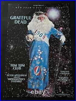 Grateful Dead Original Concert Poster From New Year's Eve 1988! Father Time bgp