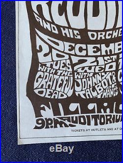 Grateful Dead Otis Redding Fillmore Concert Handbill 1966 BG 43 Alternative Vers