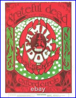 Grateful Dead Oxford Circle Family Dog Concert Handbill Flyer 1966 Kelley Mouse Grateful Dead Oxford Circle Family Dog Concert Handbill Flyer 1966 Kelley Mouse
