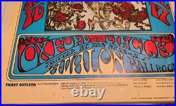 Grateful Dead Skeleton & Roses Avalon Ballroom Family Dog Concert Poster 1976