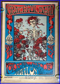 Grateful Dead Skeleton & Roses Avalon Ballroom Family Dog Concert Poster Fd-26-3