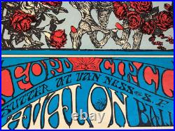 Grateful Dead Skeleton & Roses Avalon Ballroom Family Dog Concert Poster Fd-26-3