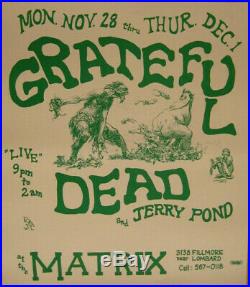 Grateful Dead THE MATRIX 1966 Concert Poster Ships Free