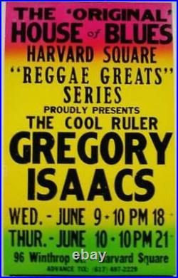 Gregory Isaacs Boston Reggae Concert Poster 1999