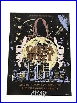 Greta Van Fleet Detroit Concert Poster The Fillmore Limited 500 Press Sold Out