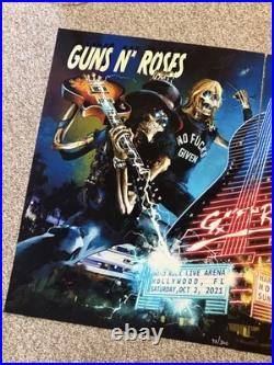 Guns N' Roses Concert Poster Hard Rock Live Arena Florida 2021 Limited Edition