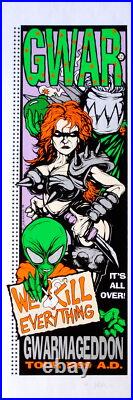 Gwar Concert Poster Tour 1999 Jermaine Rogers Artist Proof green variant Gwar Concert Poster Tour 1999 Jermaine Rogers Artist Proof green variant