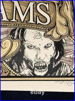 Hank Williams III & Assjack Concert Poster by Allen Jaeger Houston TX RARE x/100