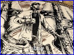 Hank Williams III & Assjack Concert Poster by Allen Jaeger Houston TX RARE x/100