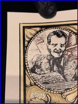 Hank Williams III & Assjack Concert Poster by Allen Jaeger Houston TX RARE x/100