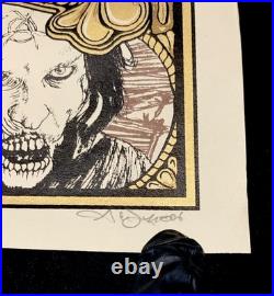 Hank Williams III & Assjack Concert Poster by Allen Jaeger Houston TX RARE x/100