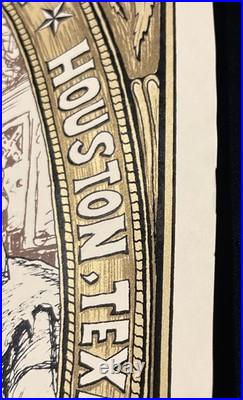 Hank Williams III & Assjack Concert Poster by Allen Jaeger Houston TX RARE x/100