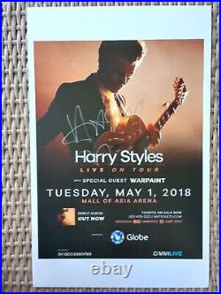 Harry Styles autographed concert poster COA included size 11x14inches