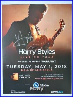Harry Styles autographed concert poster COA included size 11x14inches