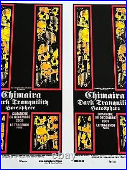 Hatesphere Dark Tranquility Chimaira Paris France Original Concert Poster Set