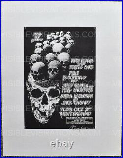 Hells Angels Legal Aid Benefit Uncut Concert Poster Randy Tuten B/W Signed 1973