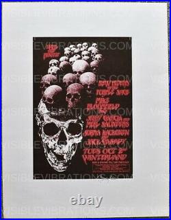 Hells Angels Legal Aid Benefit Uncut Concert Poster Randy Tuten Red Signed 1973