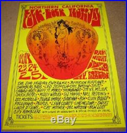 Hendrix Northwest California Folk Rock Festival Original 1969 Concert Poster