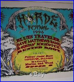 Horde 1996 Concert Poster Blues Traveler Dave Matthews Band Kravitz Rusted Emek