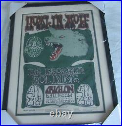 Howlin' Wolf 1966 Concert Poster MOUSE Avalon Ballroom OP2 1st print FRAMED
