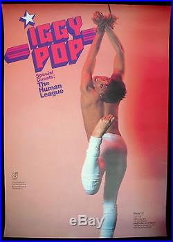 IGGY POP New Values 1979 GERMAN Concert POSTER Human League STOOGES Beautiful