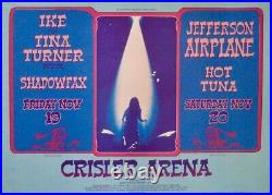 IKE AND TINA TURNER ANN ARBOR 1971 Concert poster GARY GRIMSHAW VERY RARE