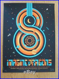 Imagine Dragons Denver 2013 Original Concert Poster Dan Stiles Silkscreen