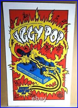 Iggy Pop VINTAGE 2001 CONCERT GIG POSTER Eye Noise/ONLY 50/The Stooges no-cd-lp