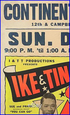 Ike & Tina Turner Revue Original 1964 Boxing Style Concert Poster