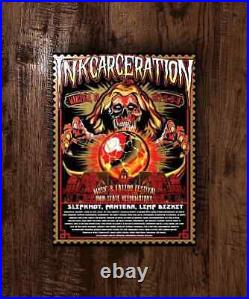 Inkcarceration Music Festival Feat. Slipknot Lineup LTD Concert Show Poster