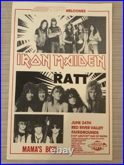 Iron Maiden and Ratt Original Concert Poster