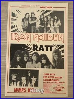 Iron Maiden and Ratt Original Concert Poster