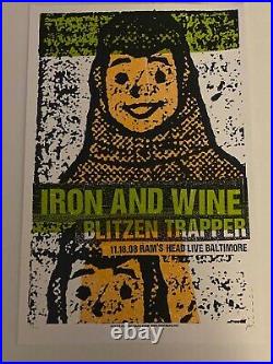 Iron and Wine Blitzen Trapper Ram Baltimore Signed /100 Original Concert Poster
