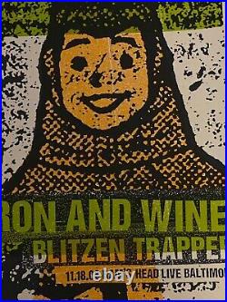 Iron and Wine Blitzen Trapper Ram Baltimore Signed /100 Original Concert Poster