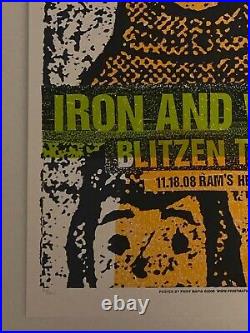 Iron and Wine Blitzen Trapper Ram Baltimore Signed /100 Original Concert Poster