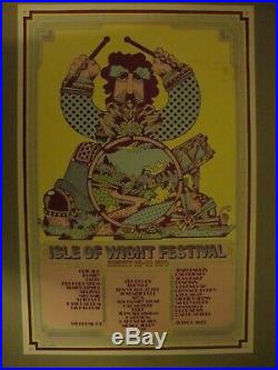 Isle Of Wight Jimi Hendrix The Doors The Who 1970 Original Concert Poster