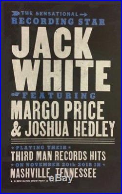 JACK WHITE HATCH SHOW PRINT Concert Poster Nashville 2018 Margo Price Third Man