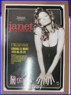JANET JACKSON Janet World Tour 1995 Stockholm SWEDEN Concert POSTER Michael