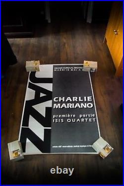 JAZZ CONCERT CHARLIE MARIANO 1980's 31 x 47 Rolled Music Art Poster Original