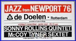 JAZZ FROM NEWPORT rare vintage original Rotterdam 1976 concert poster HUGE