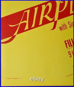 JEFFERSON AIRPLANE BG 01-RP3 FILLMORE Concert poster 1966 BILL GRAHAM Mint